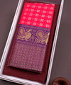 Rani Pink Jacquard Silk Saree | Rich Zari Border Saree