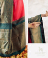 Rani Pink Jacquard Silk Saree | Wedding & Reception Wear