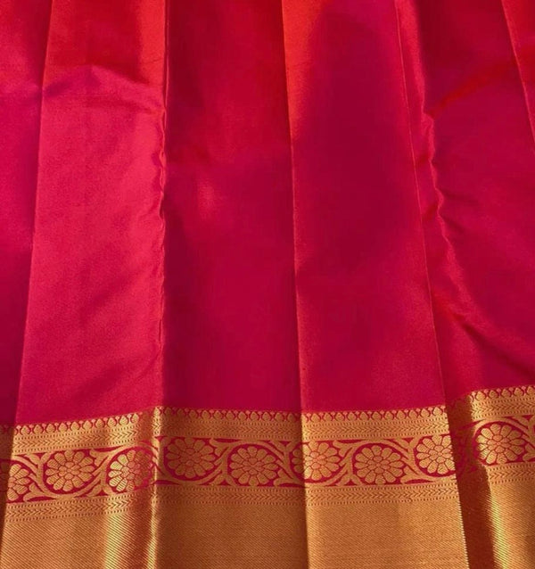 Rani Pink Kanjivaram Silk Saree | Bridal & Festive Wear
