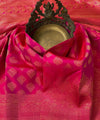 Rani Pink Kanjivaram Silk Saree | Festive & Party Wear
