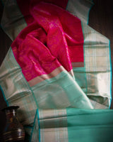 Rani Pink Kanjivaram Silk Saree | Festive & Party Wear