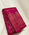 Rani Pink Kanjivaram Silk Saree | Festive & Party Wear