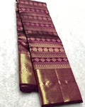 Rani Pink Kanjivaram Silk Saree | Traditional Wedding Wear
