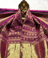 Rani Pink Kanjivaram Silk Saree | Traditional Wedding Wear