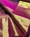 Rani Pink Kanjivaram Silk Saree | Traditional Wedding Wear
