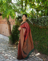 Rani Pink Kanjivaram Silk Saree | Wedding & Festive Wear