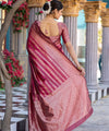 Rani Pink Kanjivaram Silk Saree | Wedding & Reception Wear