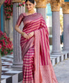 Rani Pink Kanjivaram Silk Saree | Wedding & Reception Wear