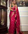Rani Pink Paithani Silk Saree | Festive & Party Wear