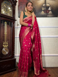 Rani Pink Paithani Silk Saree | Festive & Party Wear
