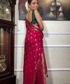 Rani Pink Paithani Silk Saree | Festive & Party Wear