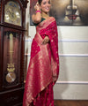 Rani Pink Paithani Silk Saree | Festive & Party Wear