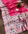 Rani Pink Paithani Silk Saree | Traditional Wedding Wear