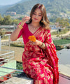 Rani Pink Paithani Silk Saree | Wedding & Reception Wear