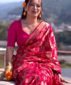 Rani Pink Paithani Silk Saree | Wedding & Reception Wear