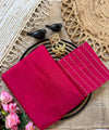 Rani Pink Rangoli Crush Saree with Sequin Bits Blouse | RD VIAANA