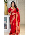Red Banarasi Silk Saree | Bridal & Festive Wear