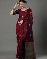 Red Banarasi Silk Saree | Bridal & Festive Wear