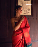 Red Banarasi Silk Saree | Bridal & Festive Wear