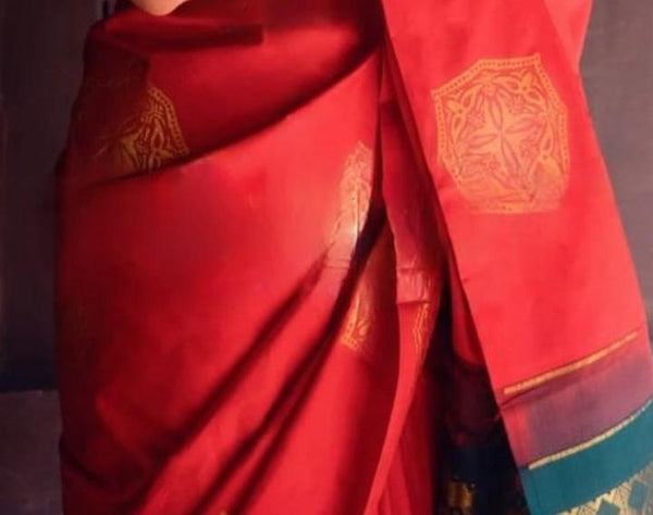 Red Banarasi Silk Saree | Bridal & Festive Wear