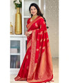 Red Banarasi Silk Saree | Bridal & Festive Wear