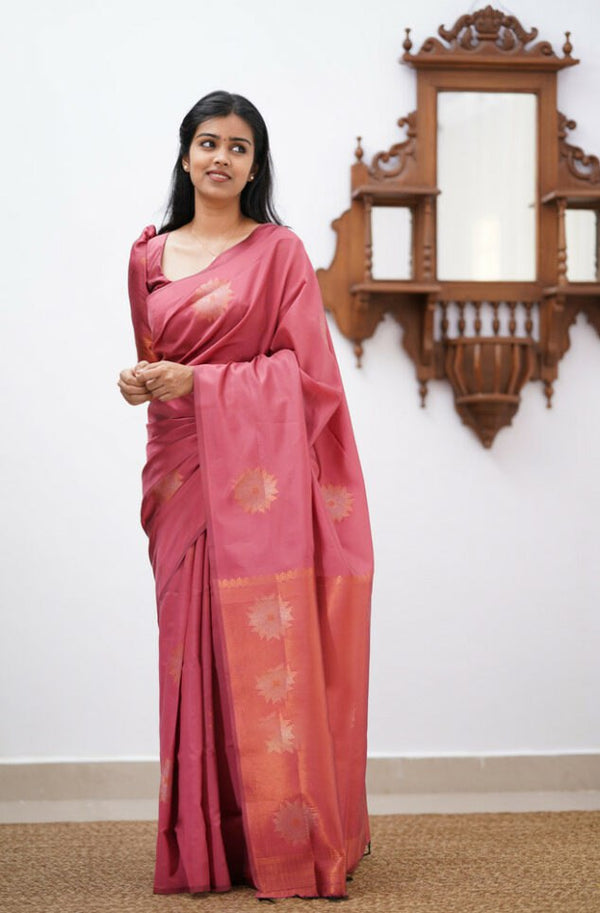 Red Banarasi Silk Saree | Ethnic Wear for Women detail view