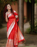 Red Banarasi Silk Saree | Ethnic Wear for Women