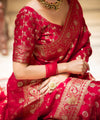 Red Banarasi Silk Saree | Ethnic Wear for Women