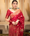 Red Banarasi Silk Saree | Ethnic Wear for Women