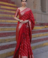 Red Banarasi Silk Saree | Ethnic Wear for Women