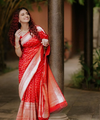 Red Banarasi Silk Saree | Ethnic Wear for Women