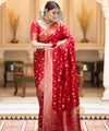 Red Banarasi Silk Saree | Ethnic Wear for Women
