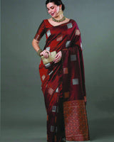 Red Banarasi Silk Saree | Festival & Ceremony Wear