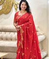 Red Banarasi Silk Saree | Festival & Ceremony Wear
