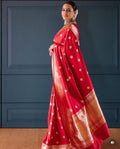 Red Banarasi Silk Saree | Festival & Ceremony Wear