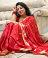 Red Banarasi Silk Saree | Festival & Ceremony Wear