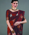 Red Banarasi Silk Saree | Festival & Ceremony Wear