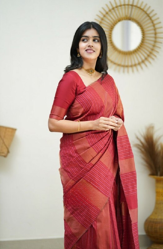 Red Banarasi Silk Saree | Festive & Party Wear detail view