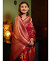Red Banarasi Silk Saree | Festive & Party Wear