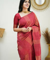 Red Banarasi Silk Saree | Festive & Party Wear
