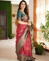 Red Banarasi Silk Saree | Traditional Wedding Wear