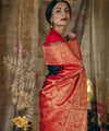 Red Banarasi Silk Saree | Traditional Zari Weave