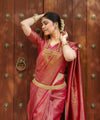 Red Banarasi Silk Saree | Traditional Zari Weave