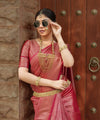Red Banarasi Silk Saree | Traditional Zari Weave