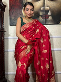 Red Banarasi Silk Saree | Wedding & Festive Wear