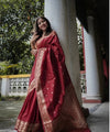 Red Banarasi Silk Saree | Wedding & Festive Wear