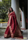 Red Banarasi Silk Saree | Wedding & Festive Wear