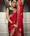 Red Banarasi Silk Saree | Wedding & Festive Wear