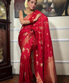 Red Banarasi Silk Saree | Wedding & Festive Wear