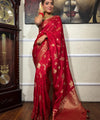 Red Banarasi Silk Saree | Wedding & Festive Wear
